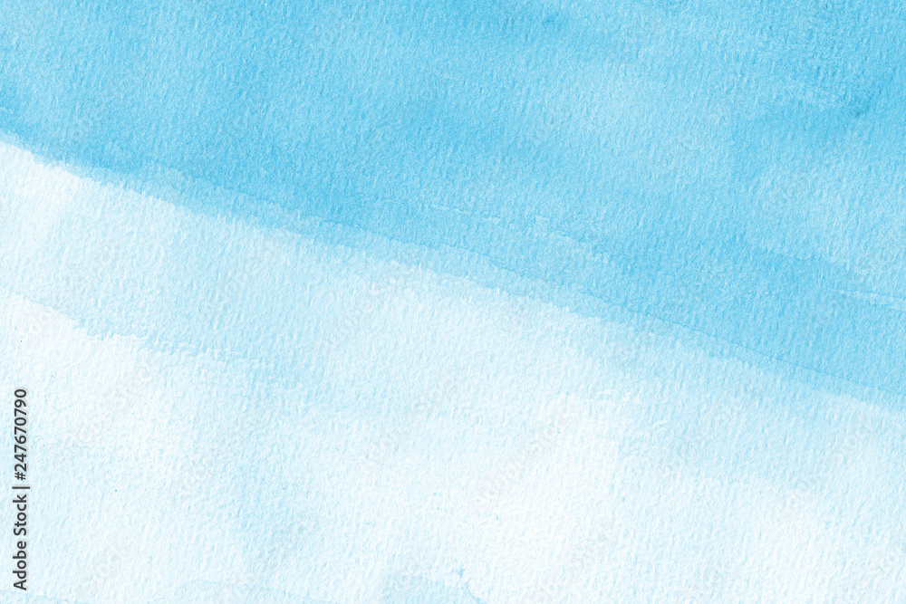 Watercolor blue texture with abstract washes and brush strokes on the ...