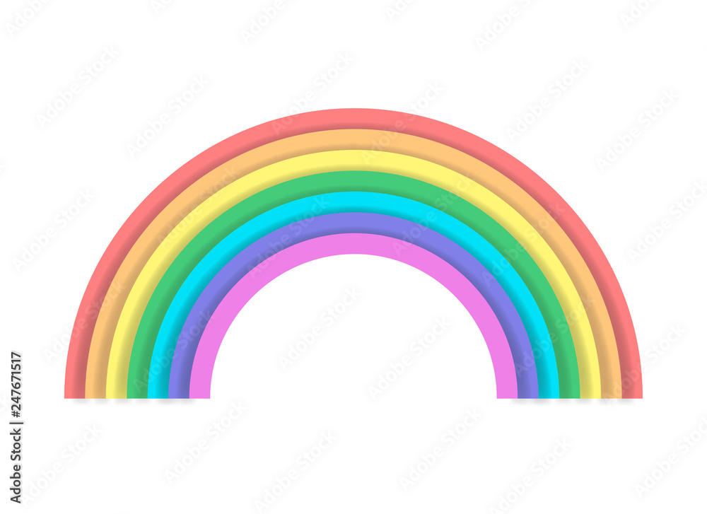 Rainbow color spectrum icon illustration logo Rainbow color spectrum icon illustration logo