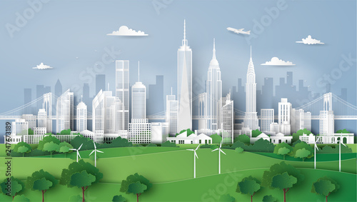 Sustainable Green City with Wind Energy