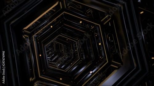 Flythrough a Science Fiction Tunnel in 4K (3d Rendering)