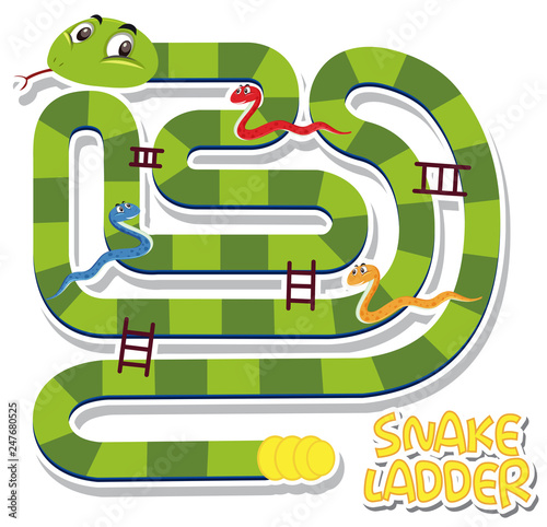 Snake ladder game template