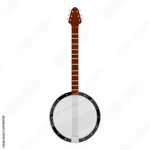 Isolated banjo image. Musical instrument. Vector illustration design