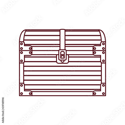 chest with coins isolated icon