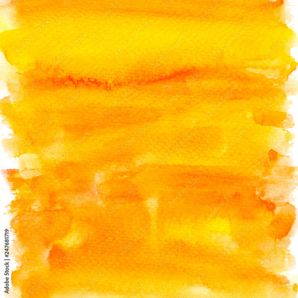 Obraz premium stroke watercolor yellow on paper.
