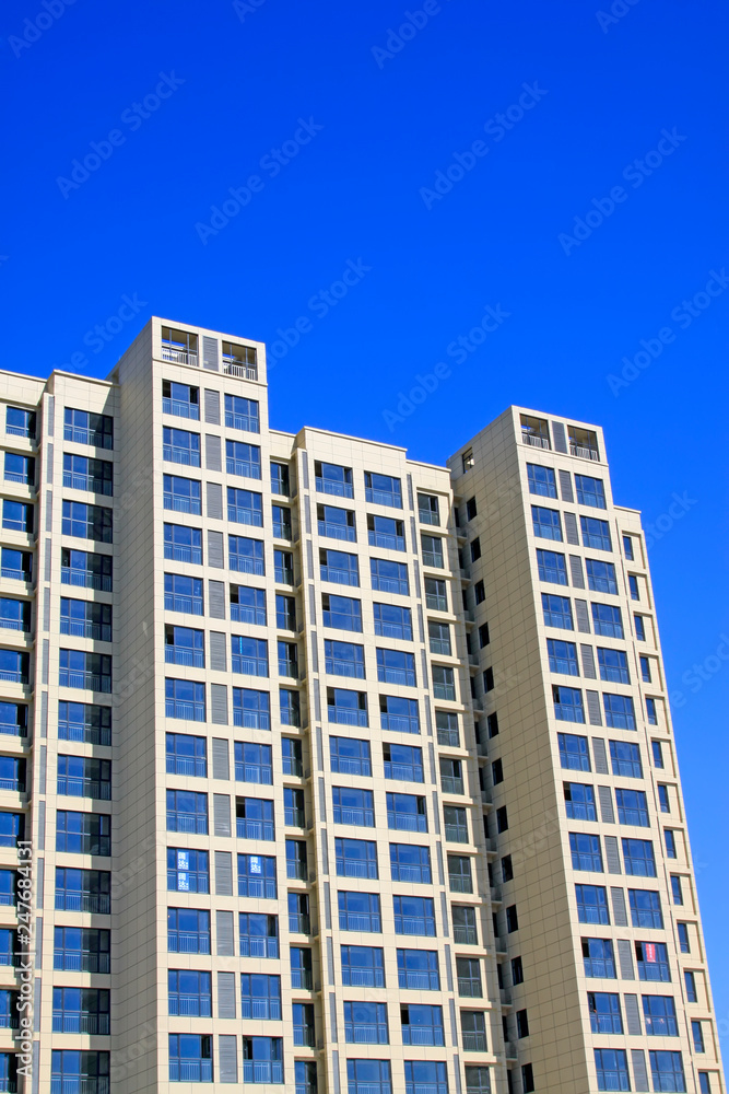 High-rise building under the blue sky