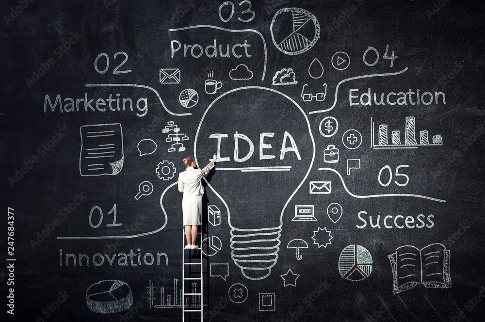 Great idea for success achieving. Mixed media Great idea for success achieving. Mixed media