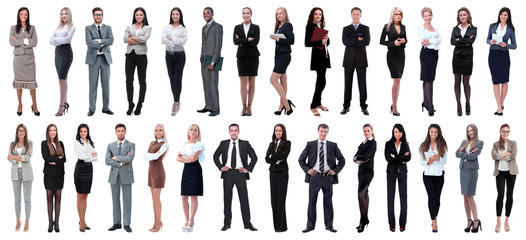 successful business people isolated on white background