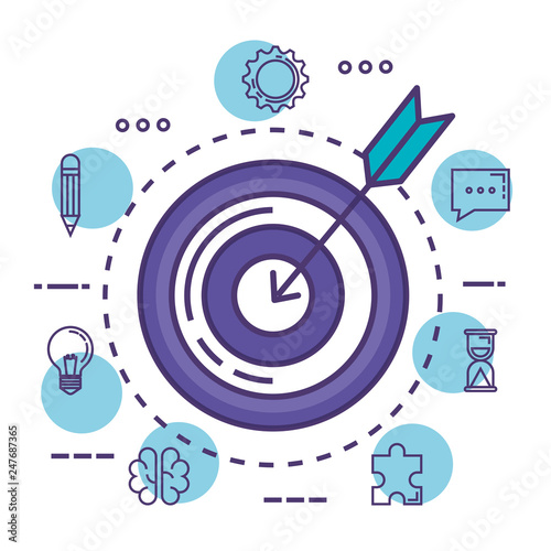 target success with innovation icons