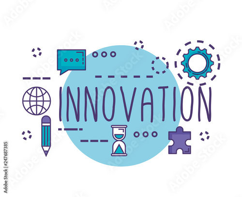set of technological innovation icons