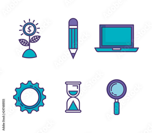 set of technological innovation icons