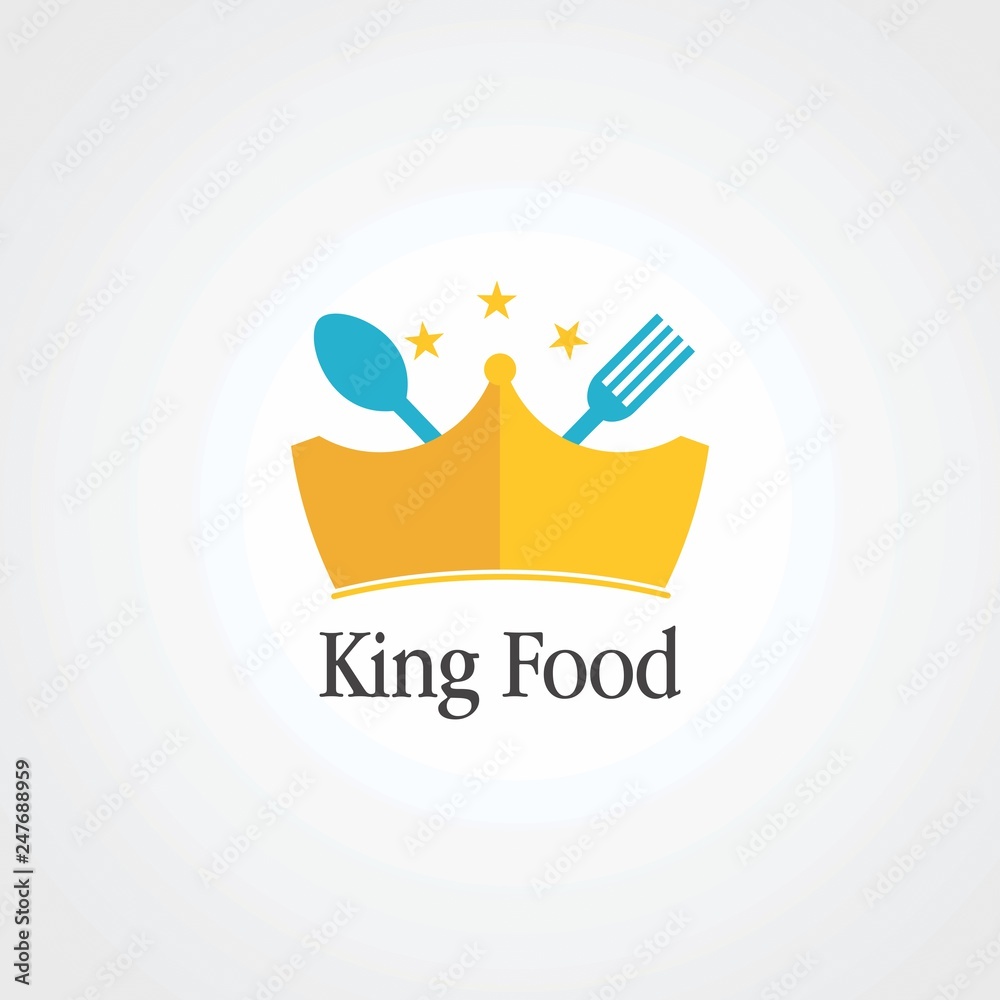 Naklejka premium king food logo , vector, icon, element, and template