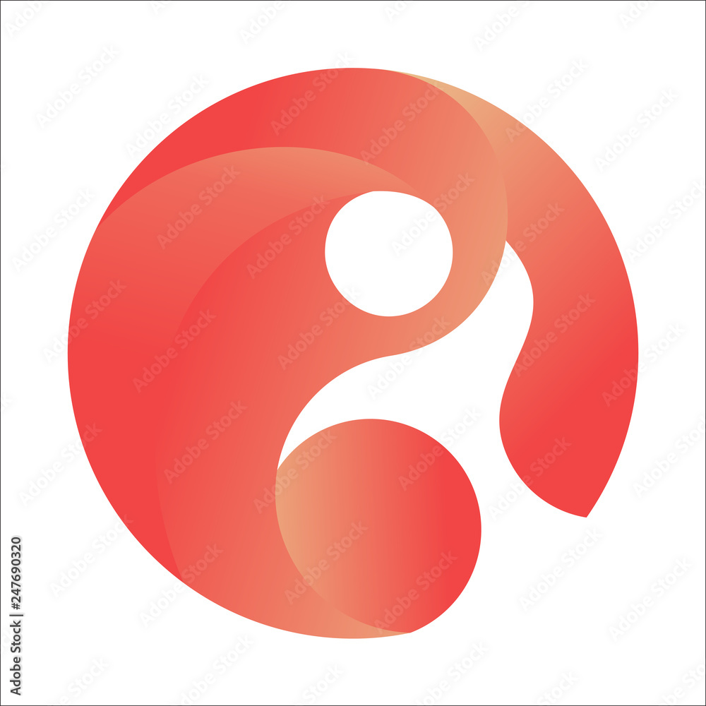 people logo, people run circle red gradation people logo, people run circle red gradation