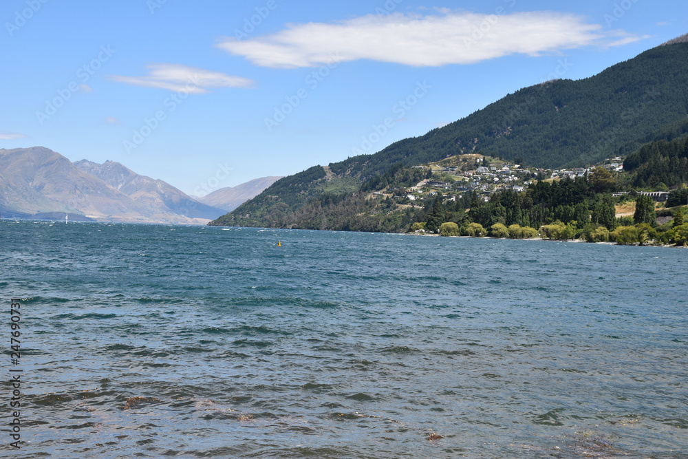 The lake in Queenstown New Zealand
