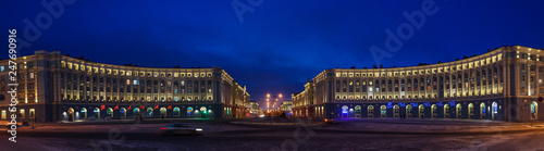 building at night