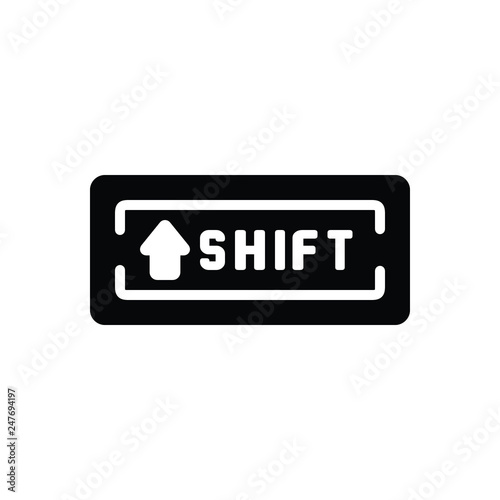 Black solid icon for shiftkey butten 
