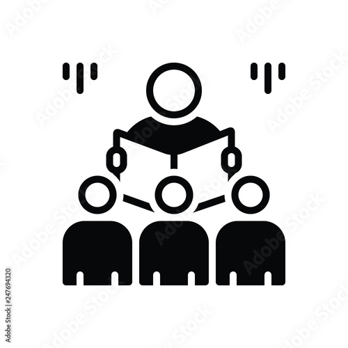 Black solid icon for storyteller 