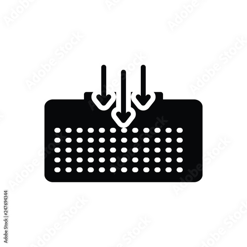 Black solid icon for stow fill 