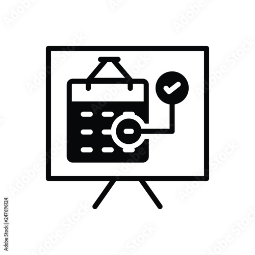 Black solid icon for planning organizing 