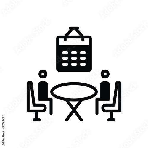 Black solid icon for  organizing convening 