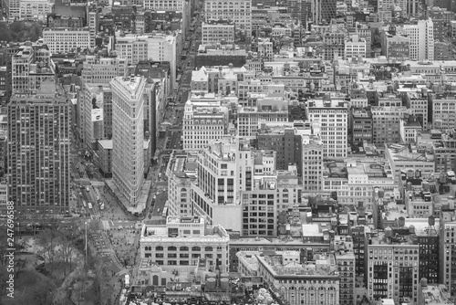 A bird s eye view of the Flatiron District in Manhattan  New York City