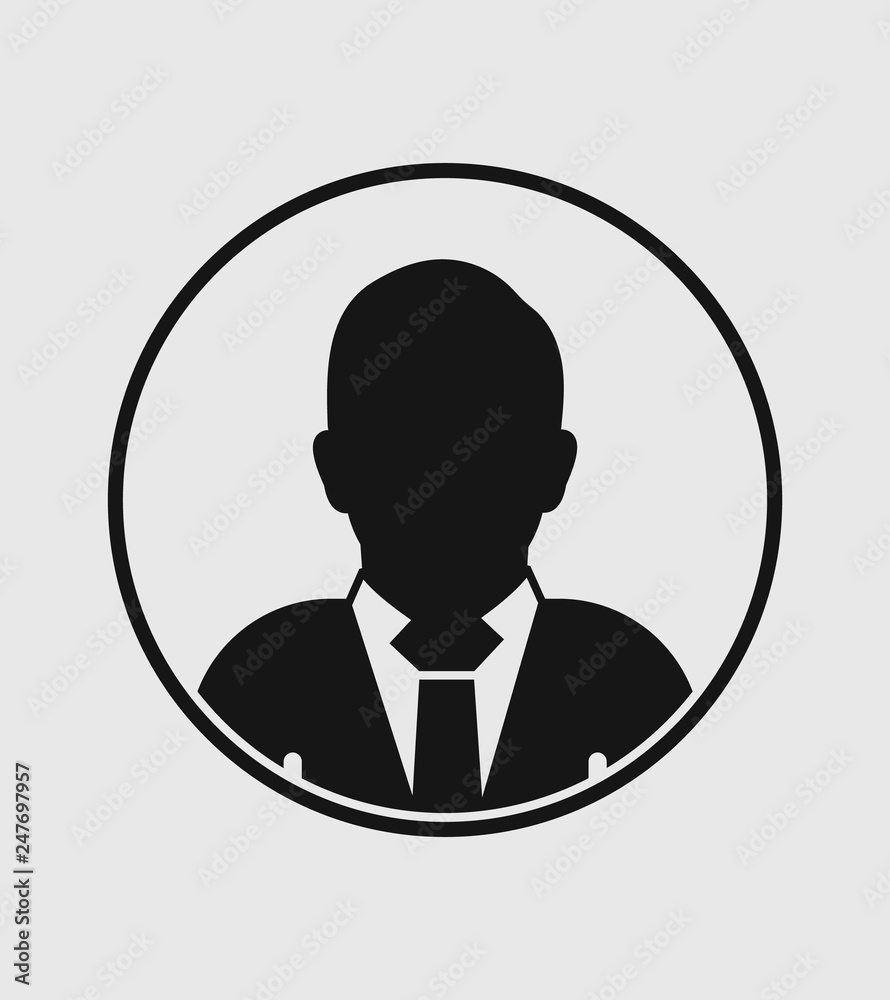 Corporate man Icon with circle shape. Flat style vector EPS. Corporate man Icon with circle shape. Flat style vector EPS.