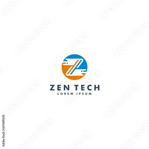 Free Download Letter Z  logo template, Technology icon design vector - GFXLoad