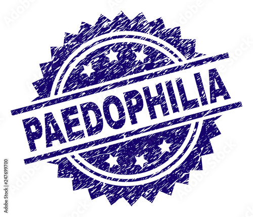 Bilde på lerret PAEDOPHILIA stamp seal watermark with distress style