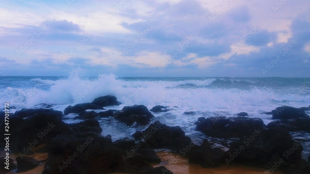 storm over the sea