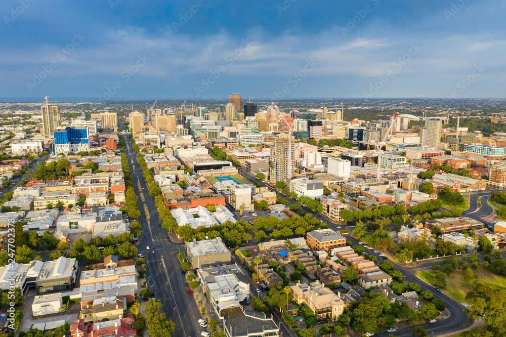 Aerial view of Adelaide in Australia