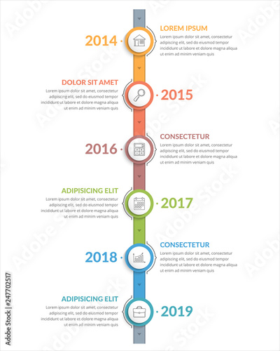 Vertical Timeline Template