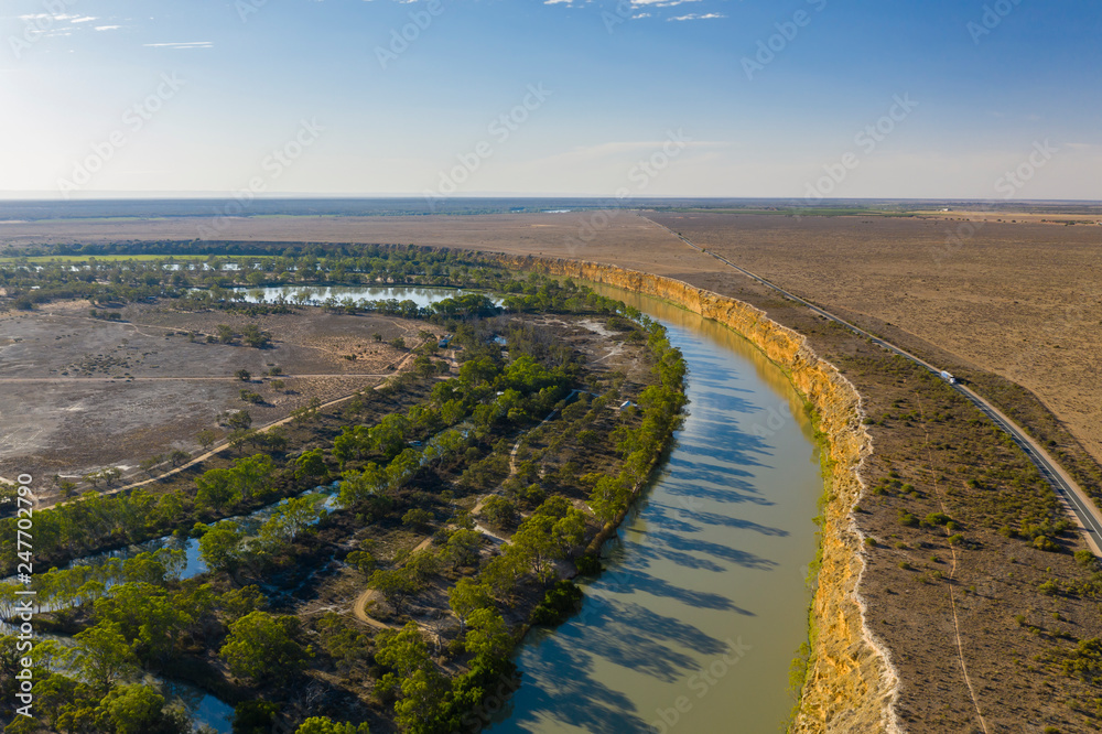 Aerial view of Murray River in South Australia Aerial view of Murray River in South Australia