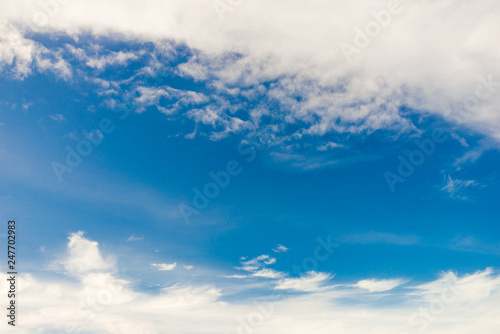 Blue sky with white cloud