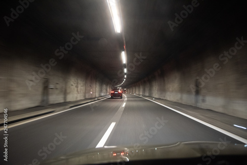 Autobahntunnel am Walensee in der Schweiz