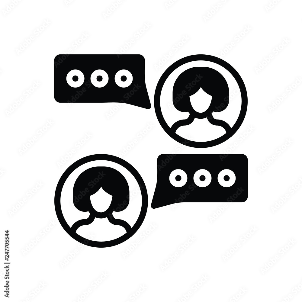 Black solid icon for consulting 