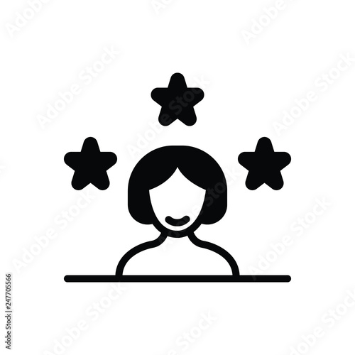 Black solid icon for customer 