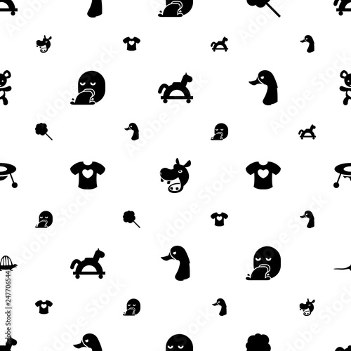 cartoon icons pattern seamless white background