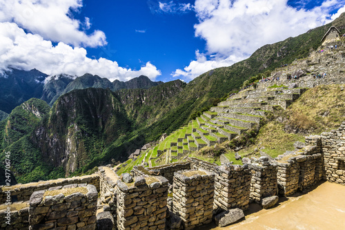 Stone wall in Machu Picchu