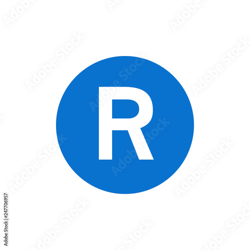 Registered Trademark symbol. Vector illustration Isolated on white background.