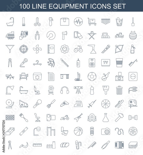100 equipment icons