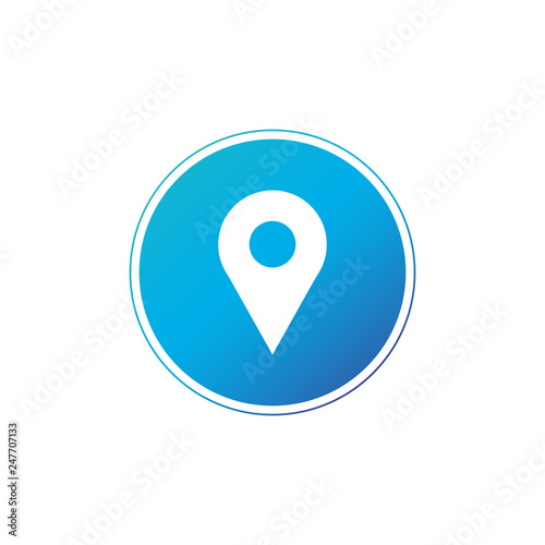 marker in the circle.. map ...