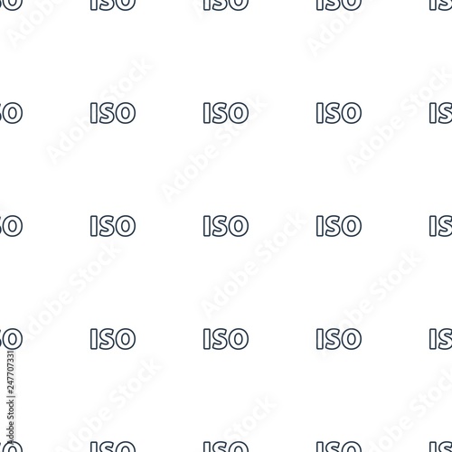 ISO icon pattern seamless white background