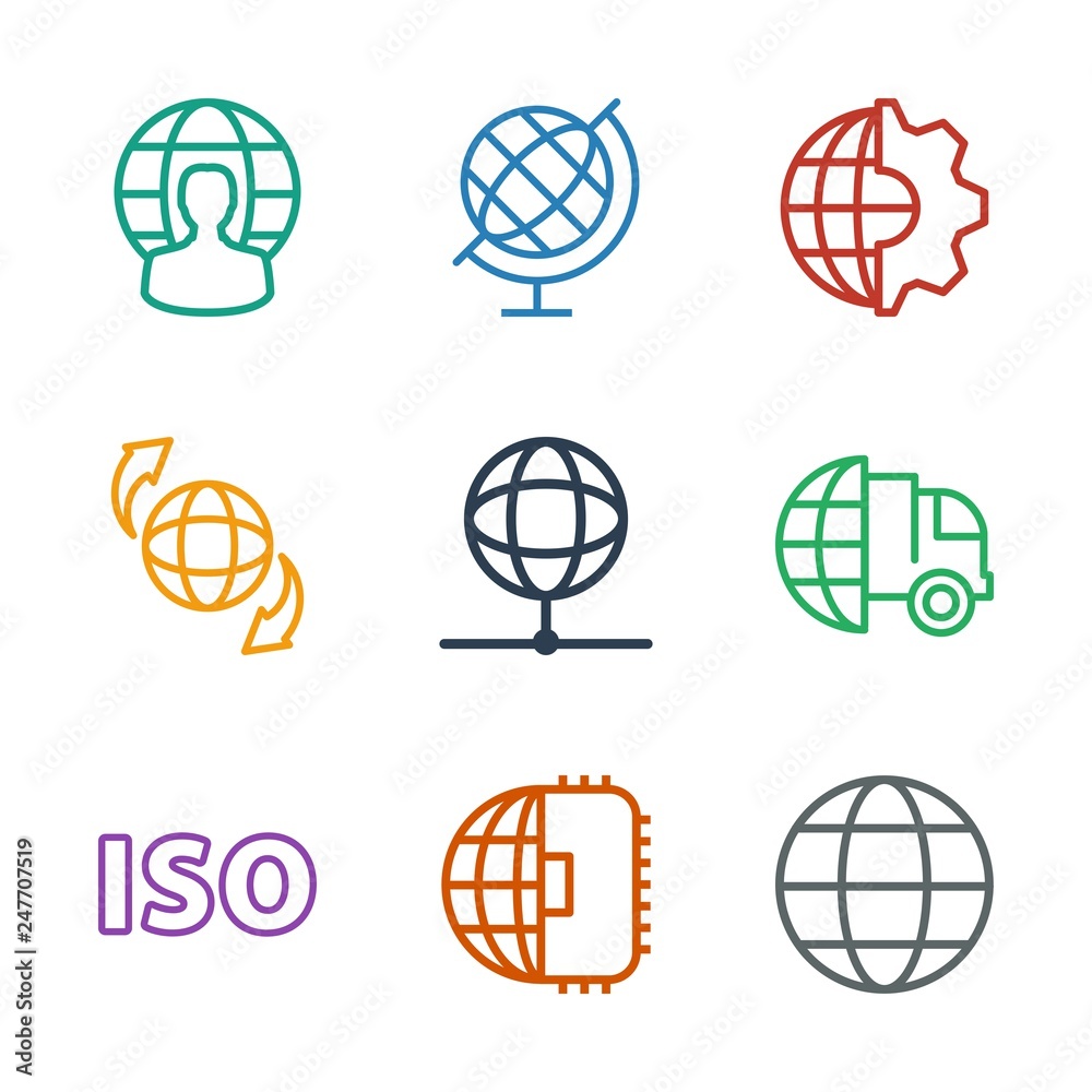 Fototapeta premium 9 international icons