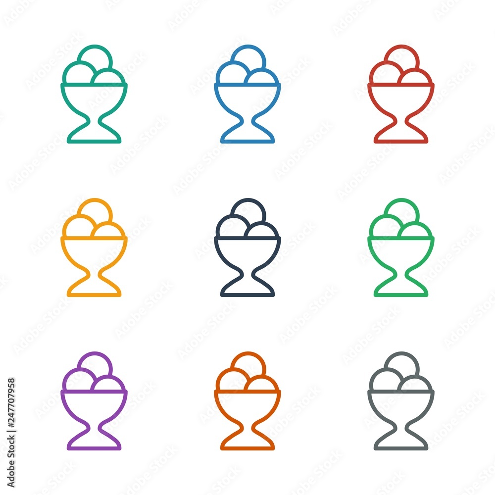 ice cream ball icon white background ice cream ball icon white background