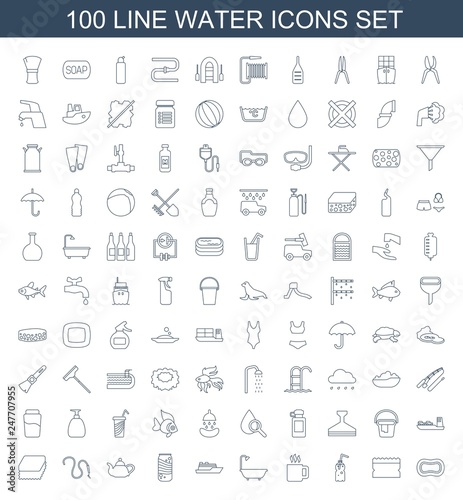 100 water icons