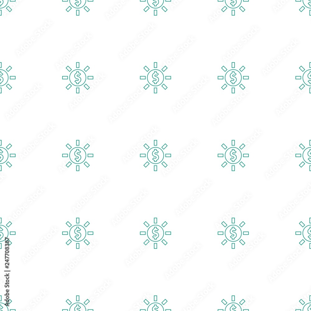 dollar in sun icon pattern seamless white background