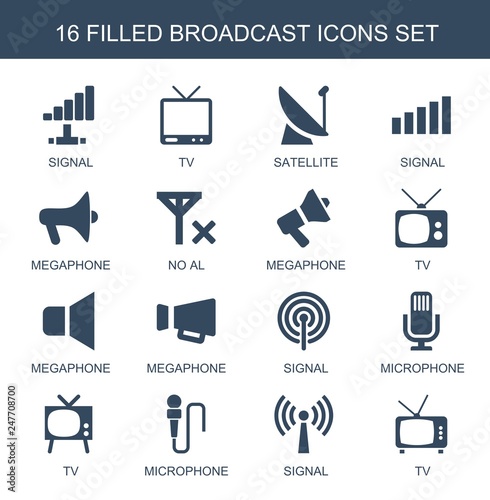 16 broadcast icons
