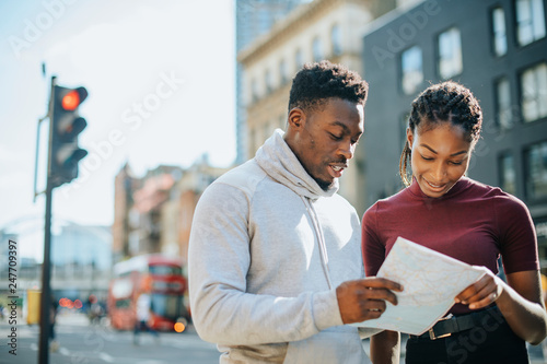 Tourists walking around in London, United Kingdom photo