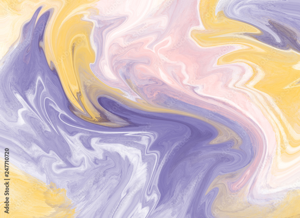 Purple, yellow and pink abstract watercolor background