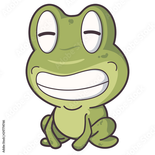 smile happy frog cartoon