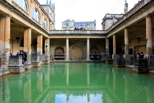 ancient Rome baths building scenery, Bath, UK. © YuanGeng